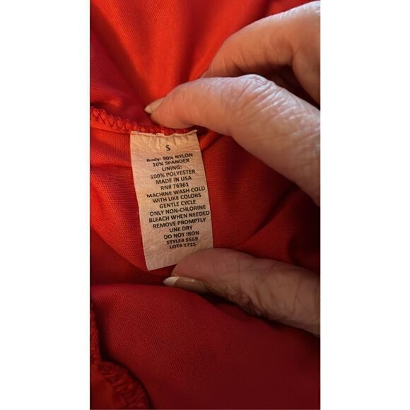 Planet Motherhood Short Sleeve Red Lace Maternity Dress with Satin Tie Size Smal - Picture 6 of 7